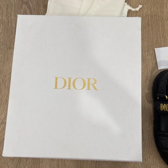 Authentic! Dior Dioract Woven Raffia Sandals - Black - Picture 11 of 11